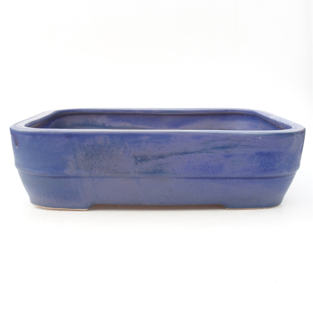 Ceramiczna miska na bonsai 27,5 x 20,5 x 7,5 cm, kolor niebieski