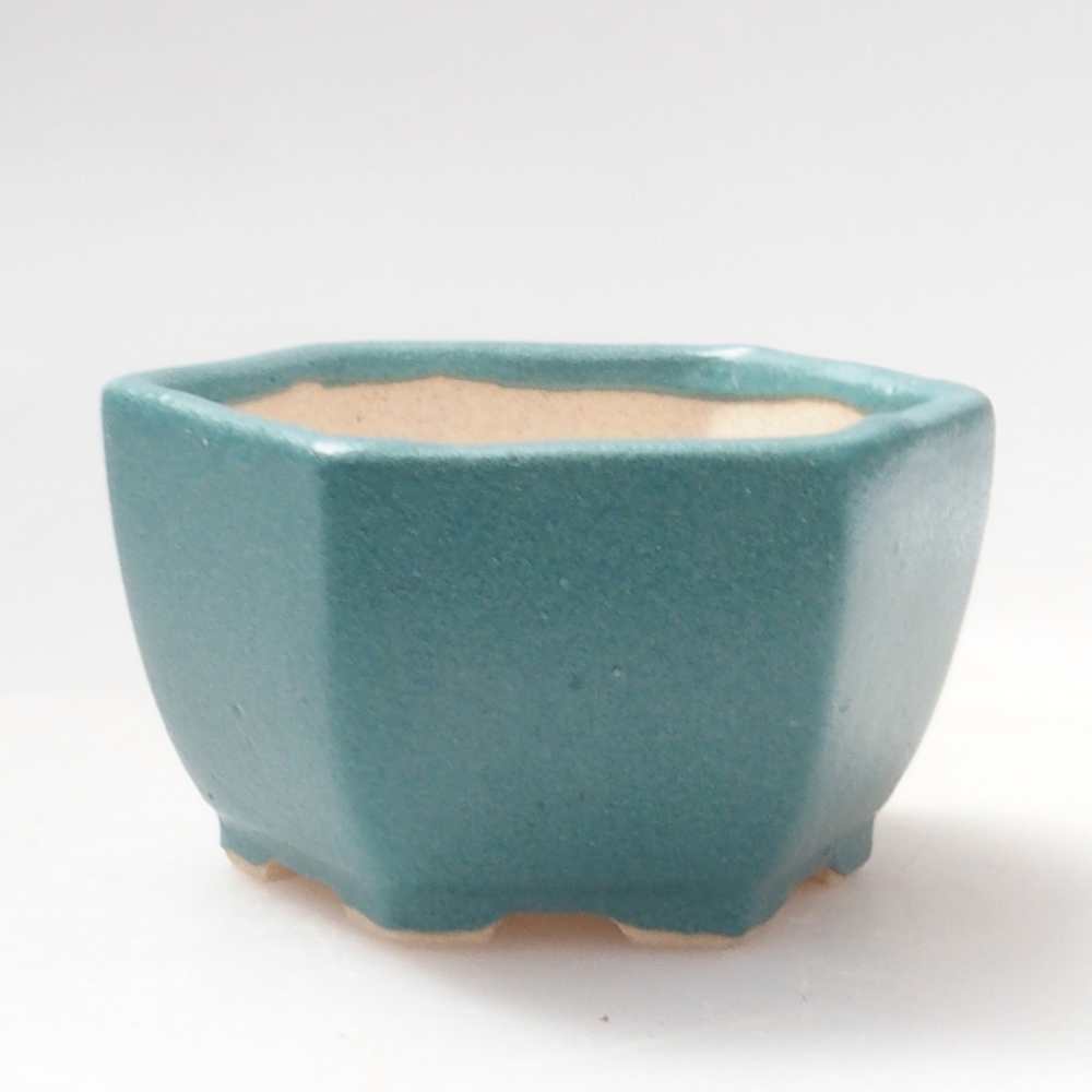 Ceramiczna miska bonsai 3,5 x 3,5 x 2 cm, kolor niebieski