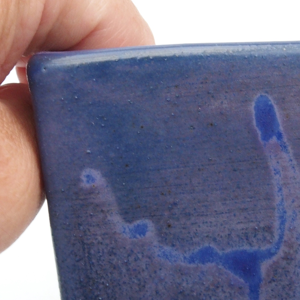Ceramiczna miska bonsai 9 x 9 x 12,5 cm, kolor niebieski