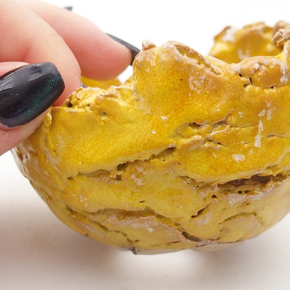 Ceramiczna muszla 8,5 x 8,5 x 6 cm, żółta