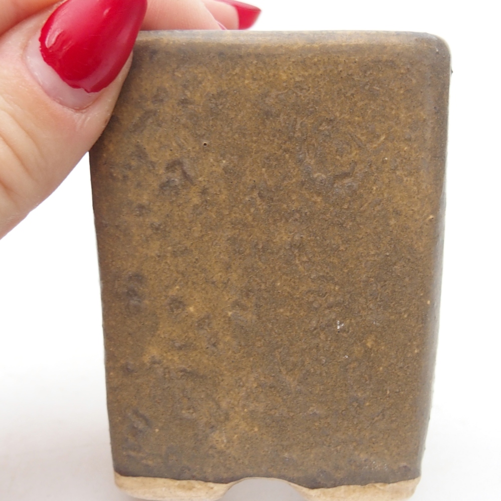 Ceramiczna miska do bonsai 5 x 5 x 6,5 cm, brązowa