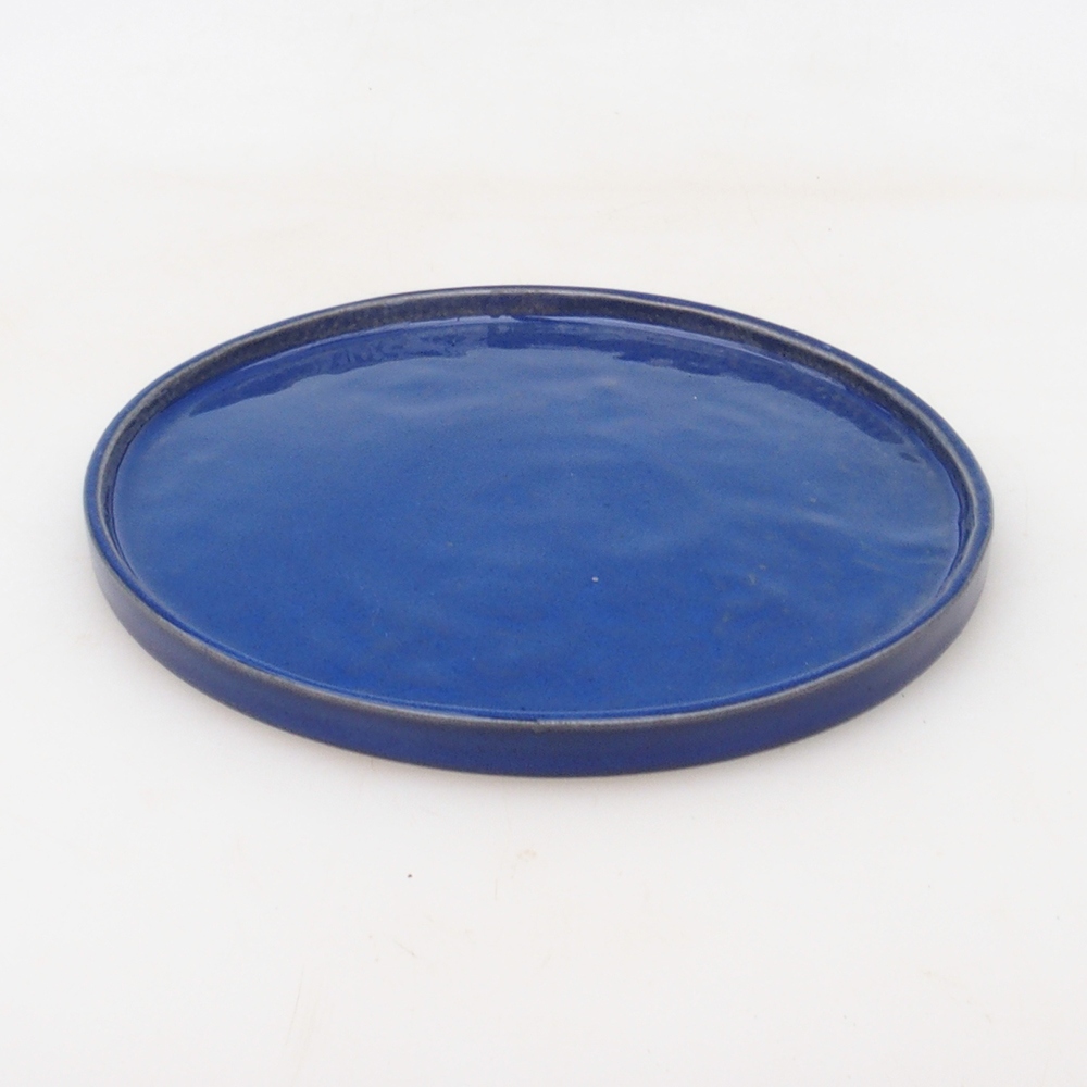 Bonsai bowl round D7-S - 16 x 16 x 1 cm - niebieski