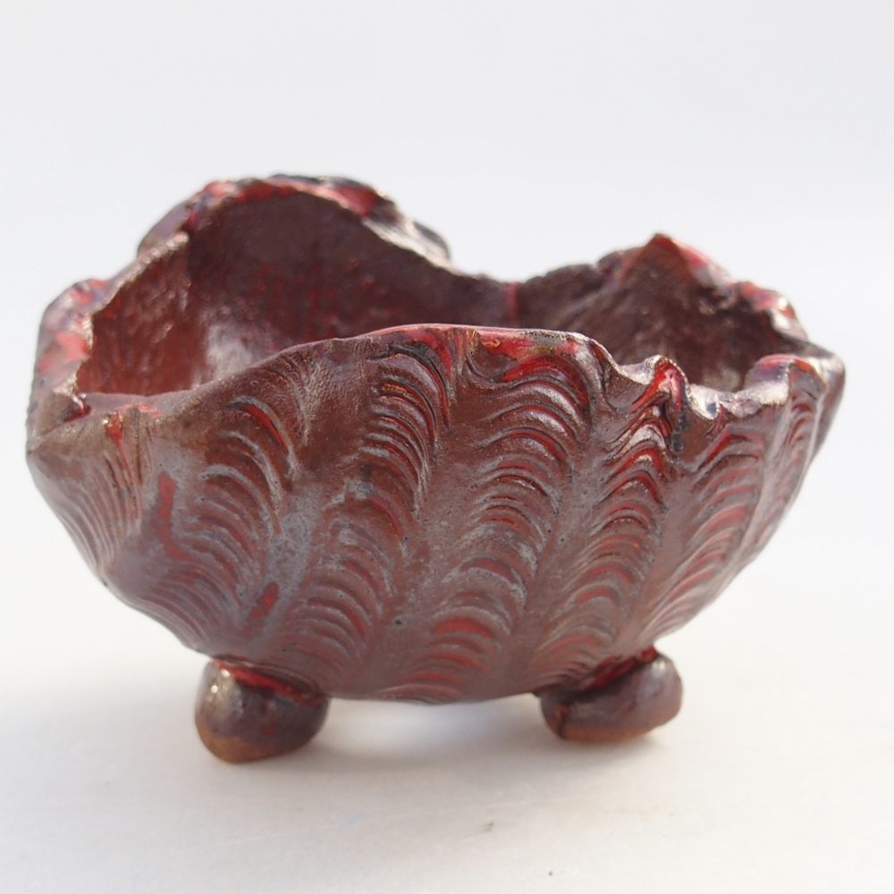 Ceramiczna muszla 10 x 10 x 8 cm, kolor brązowy