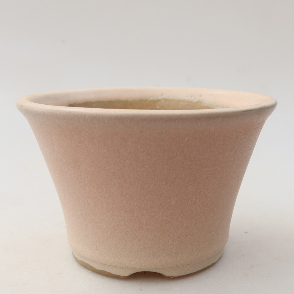 Ceramiczna miseczka do bonsai 11 x 11 x 7 cm, kolor różowy