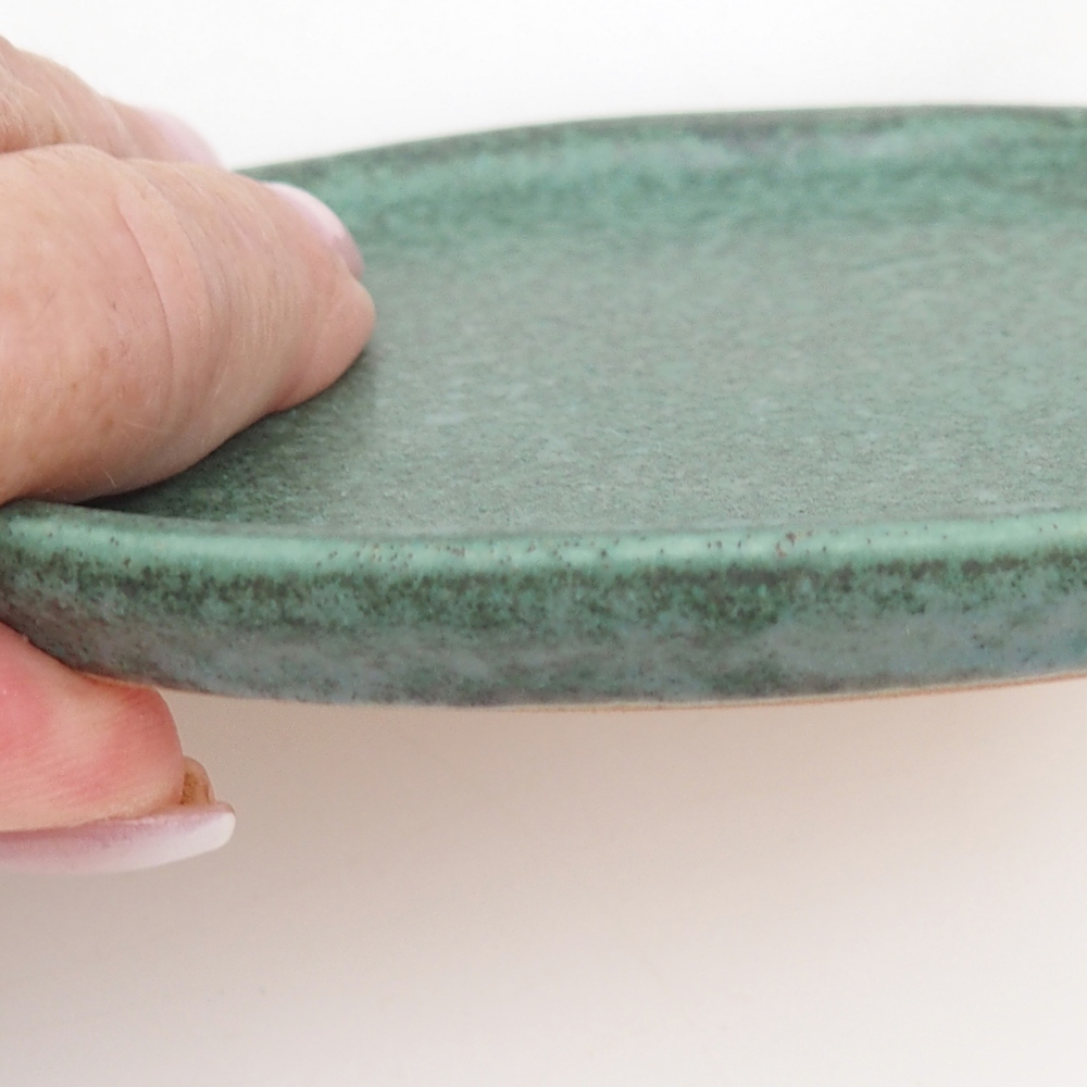 Spodek ceramiczny H30 - 12,5 x 10,5 x 1 cm - zielony