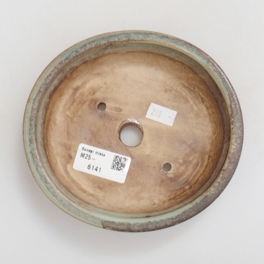 Ceramiczna miska do bonsai 15 x 14 x 4 cm, kolor zielony