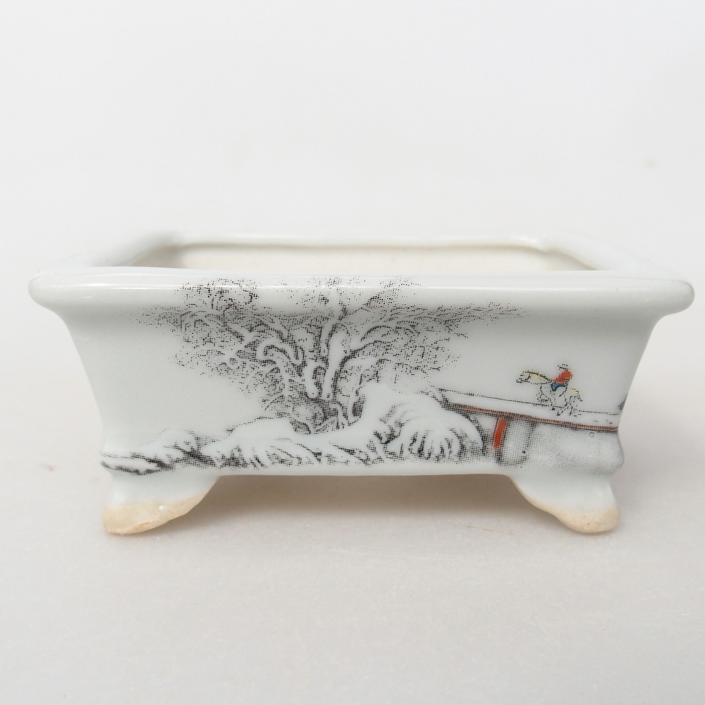 Mini miska do bonsai 8 x 6 x 3 cm, biała
