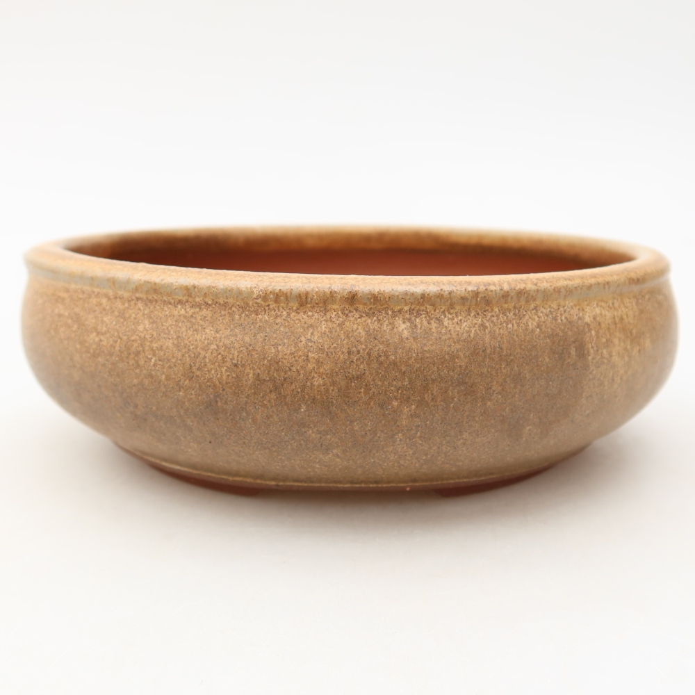 Ceramiczna doniczka do bonsai 16 x 16 x 5,5 cm, kolor brązowy