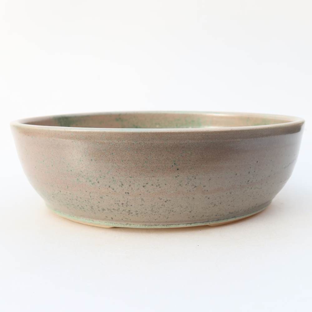 Ceramiczna miska do bonsai 20 x 20 x 6 cm, kolor beżowy