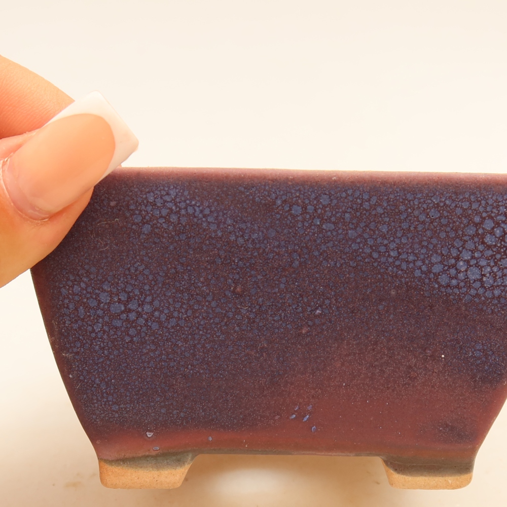 Ceramiczna miska do bonsai 9,5 x 9,5 x 5,5 cm, kolor fioletowy