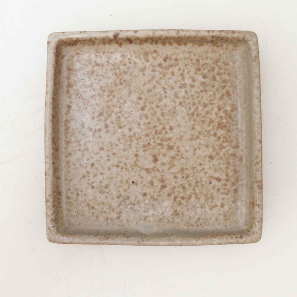 Bonsai bowl kwadratowy S - 8 x 8 x 1 cm - beżowy
