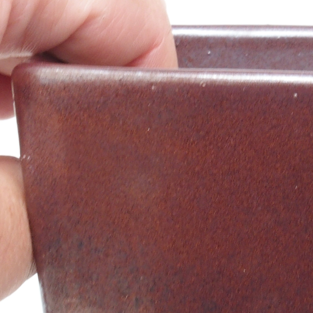 Ceramiczna miska bonsai 9 x 9 x 12 cm, kolor brązowy 