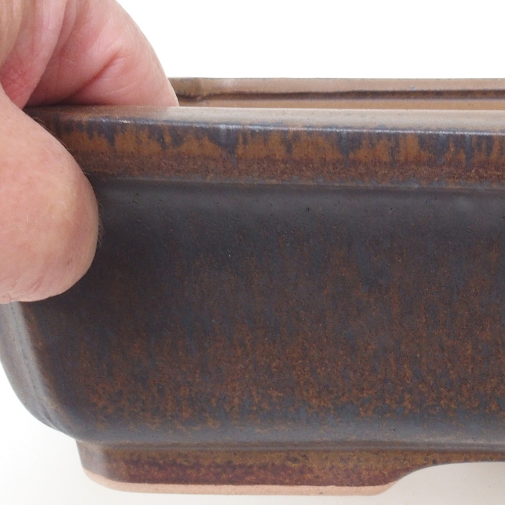 Bonsai bowl H07 - 30 x 20,5 x 8 cm. - brązowy