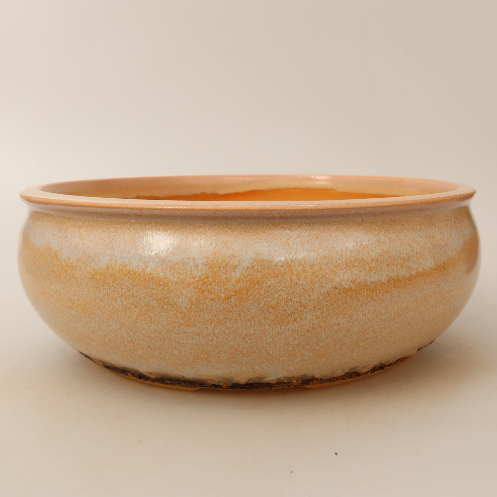 Ceramiczna miseczka do bonsai 24 x 24 x 9 cm, kolor beżowy