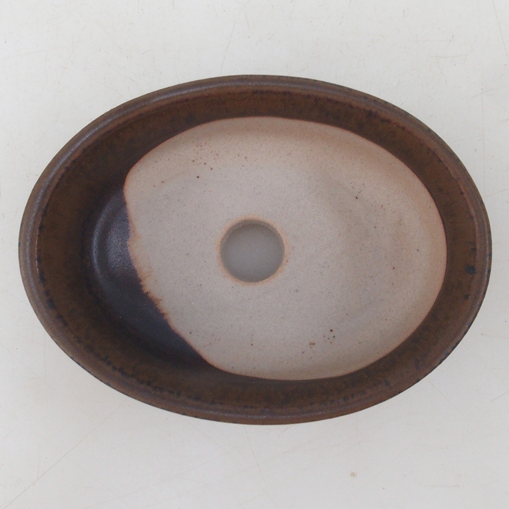 Bonsai bowl H04 - 10,5 x 7,5 x 3 cm. - brązowy