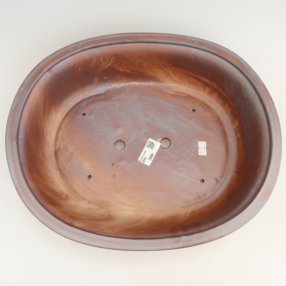 Ceramiczna miska do bonsai 36 x 30 x 9 cm, kolor metaliczny