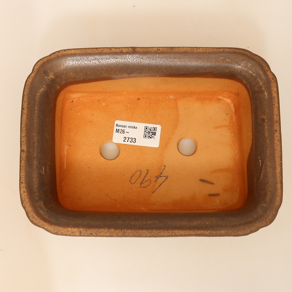 Miska ceramiczna  20 x 15,5 x 5,5 cm, kolor brązowy