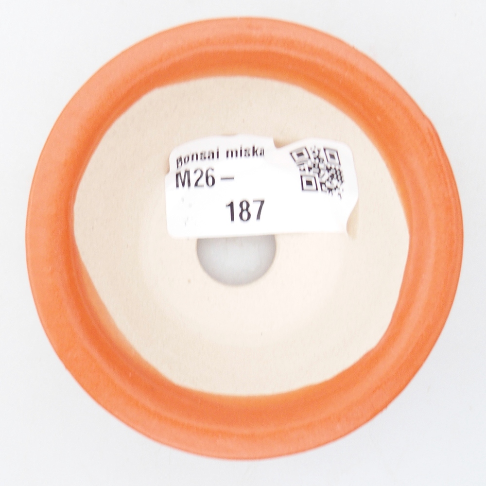 Mini miska do bonsai 7,5 x 7,5 x 3 cm, pomarańczowa