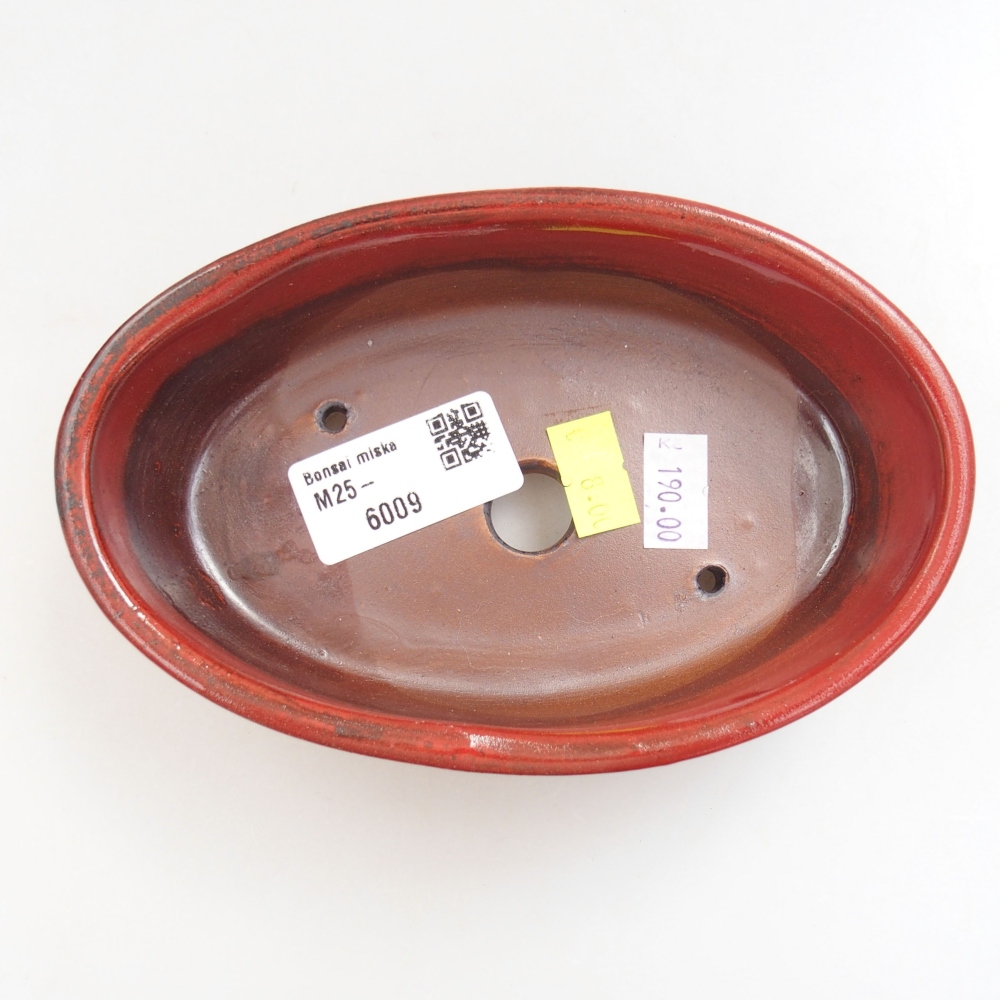 Ceramiczna miska bonsai 15 x 9,5 x 4 cm, kolor Czerwony