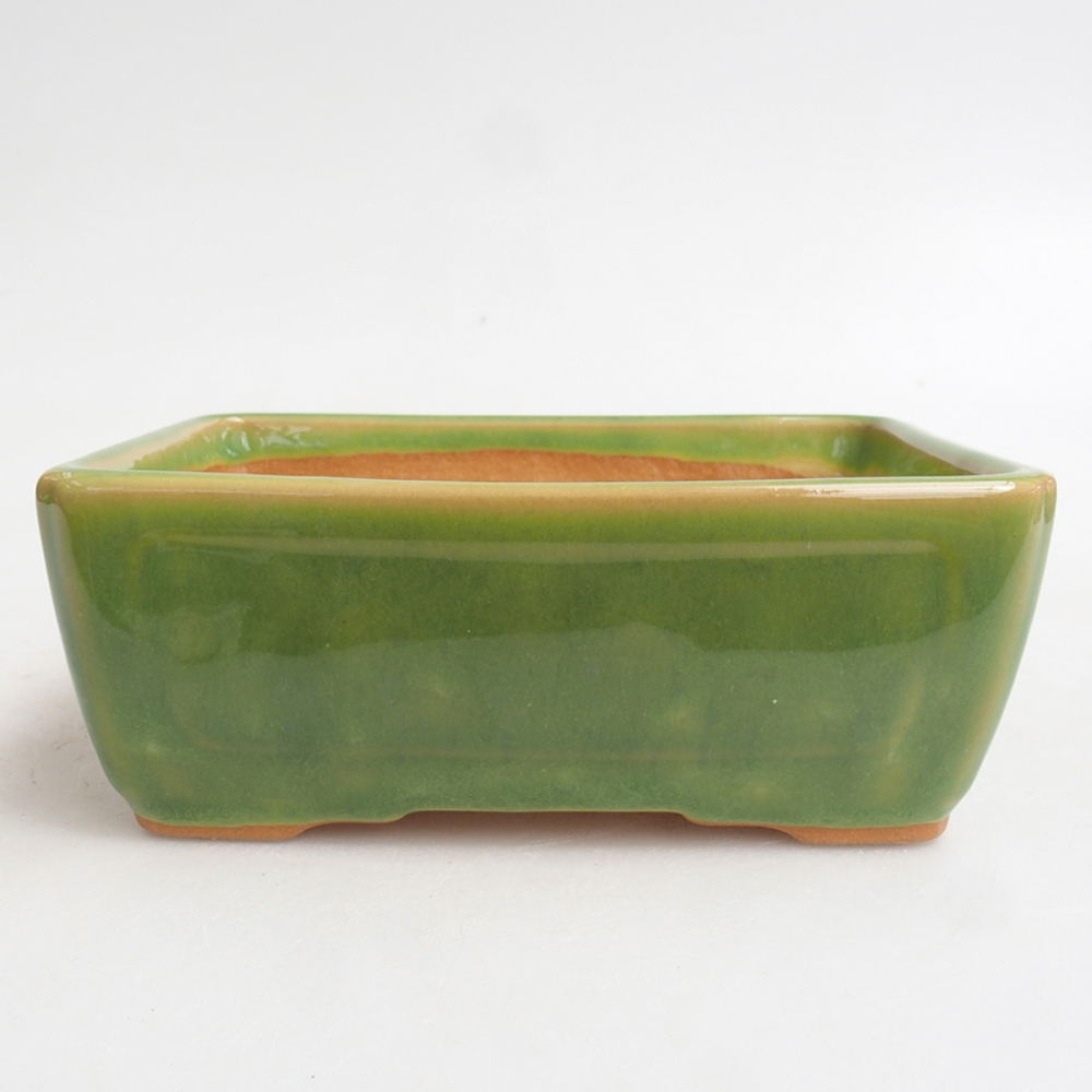 Ceramiczna miska bonsai 13 x 10 x 5 cm, kolor zielony