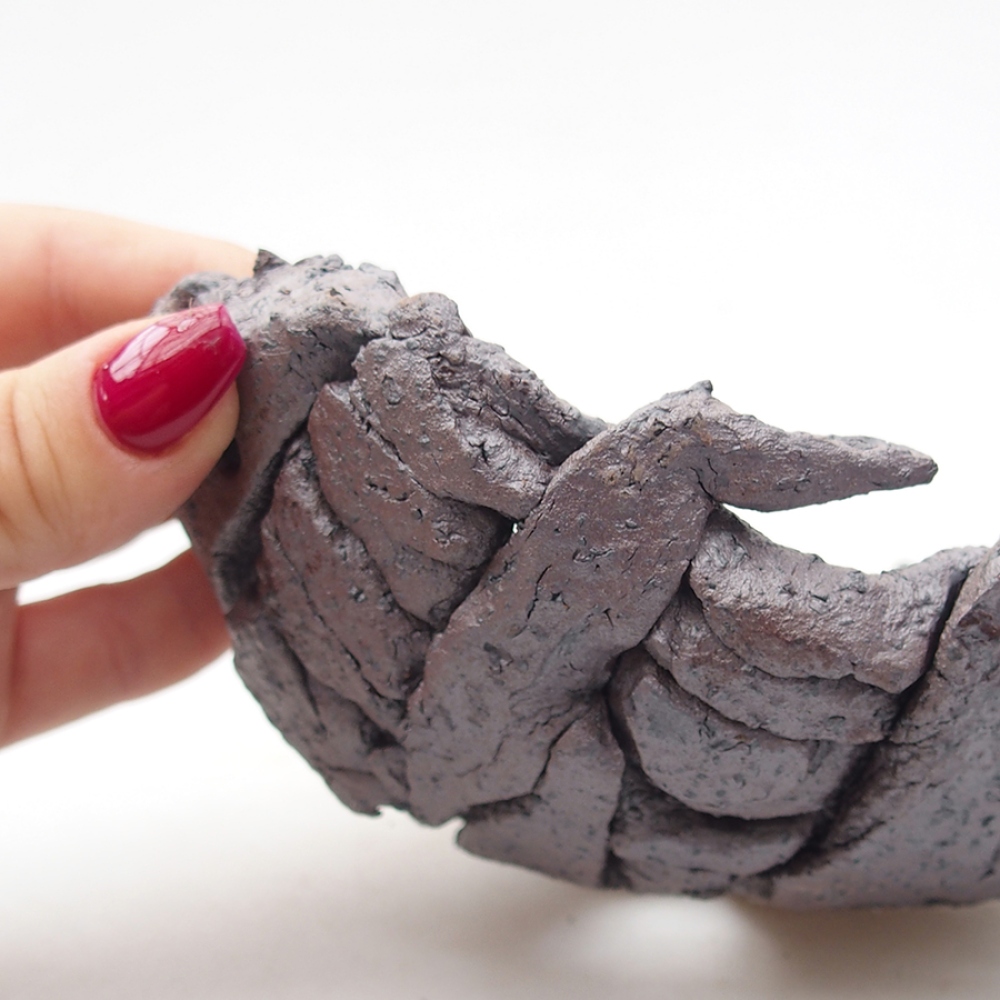 Muszla ceramiczna 16 x 14 x 6,5 cm, kolor metaliczny