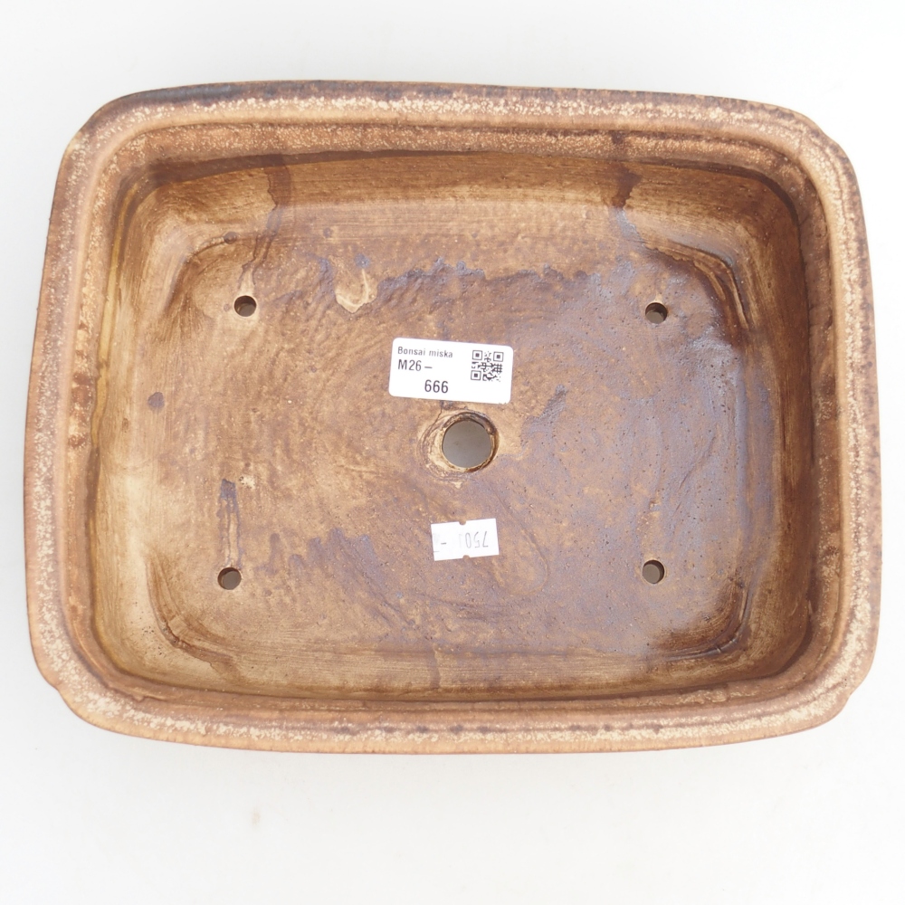 Ceramiczna miska na bonsai 25 x 20 x 7,5 cm, różowa