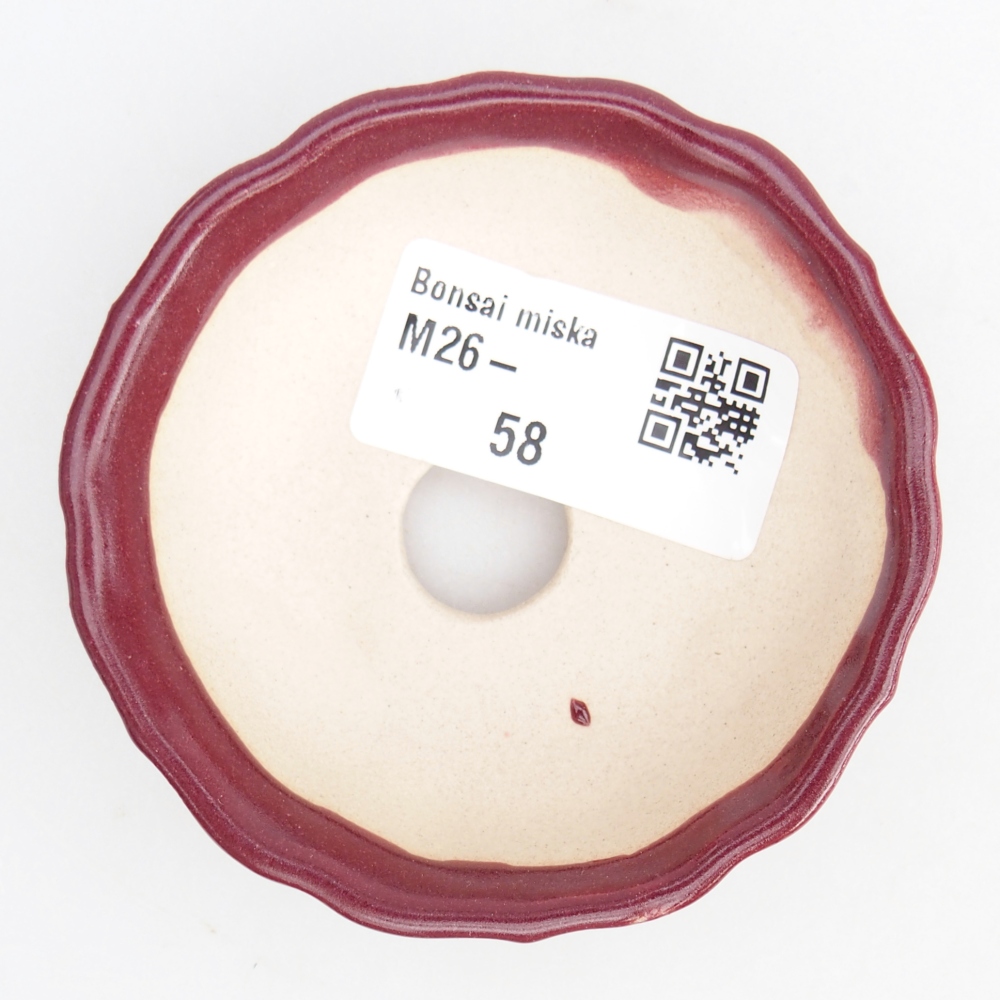Mini miska do bonsai 7,5 x 7,5 x 2,5 cm, bordowa