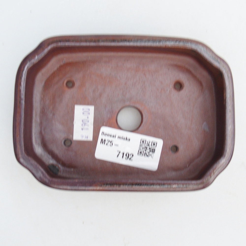 Ceramiczna miska na bonsai 13 x 9 x 3 cm, brązowa