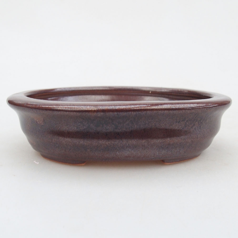 Ceramiczna miska do bonsai 12 x 10 x 3 cm, brązowa