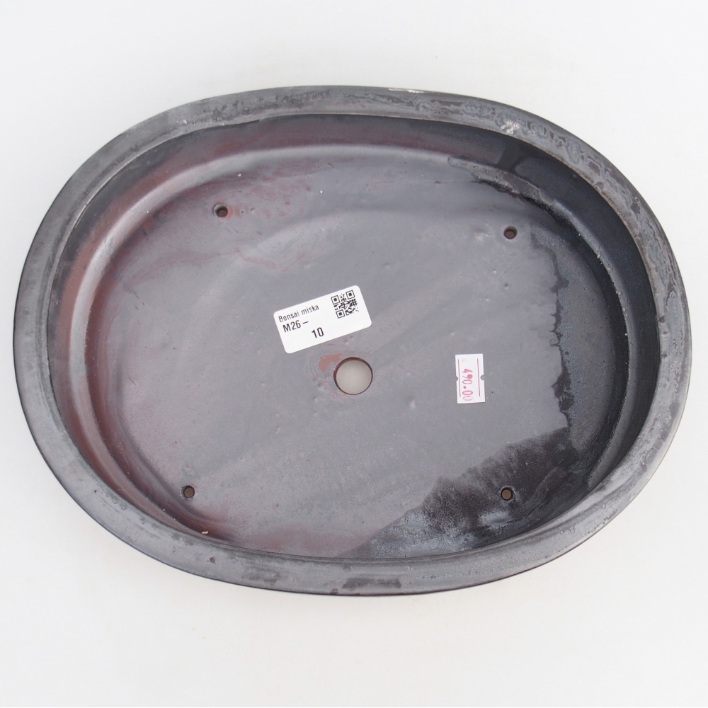 Ceramiczna miska bonsai 27 x 21 x 5,5 cm, kolor metaliczny