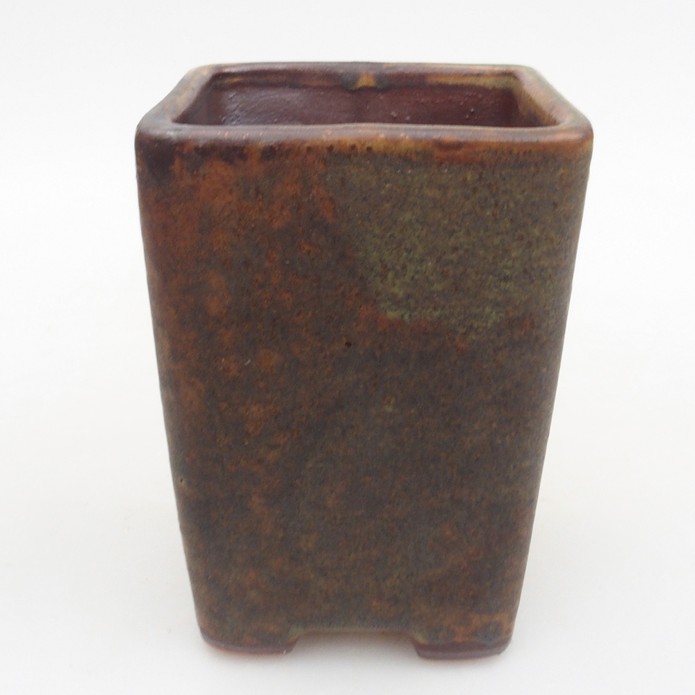 Ceramiczna miska bonsai 7,5 x 7,5 x 10,5 cm, kolor brązowy