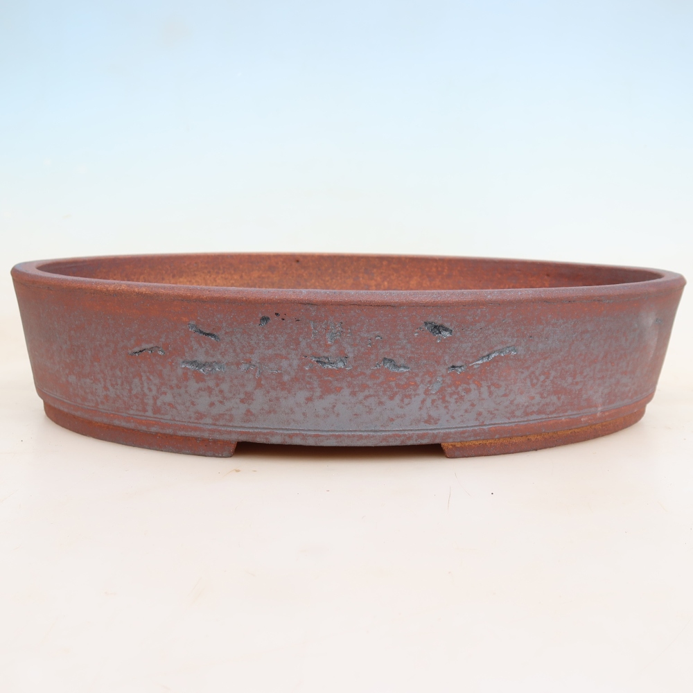Ceramiczna miska do bonsai 37 x 30 x 7,5 cm, kolor metaliczny