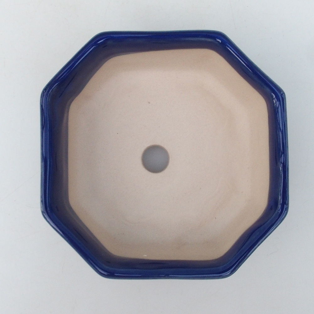 Bonsai bowl H13 - 12,5 x 12,5 x 4,5 cm. - niebieski