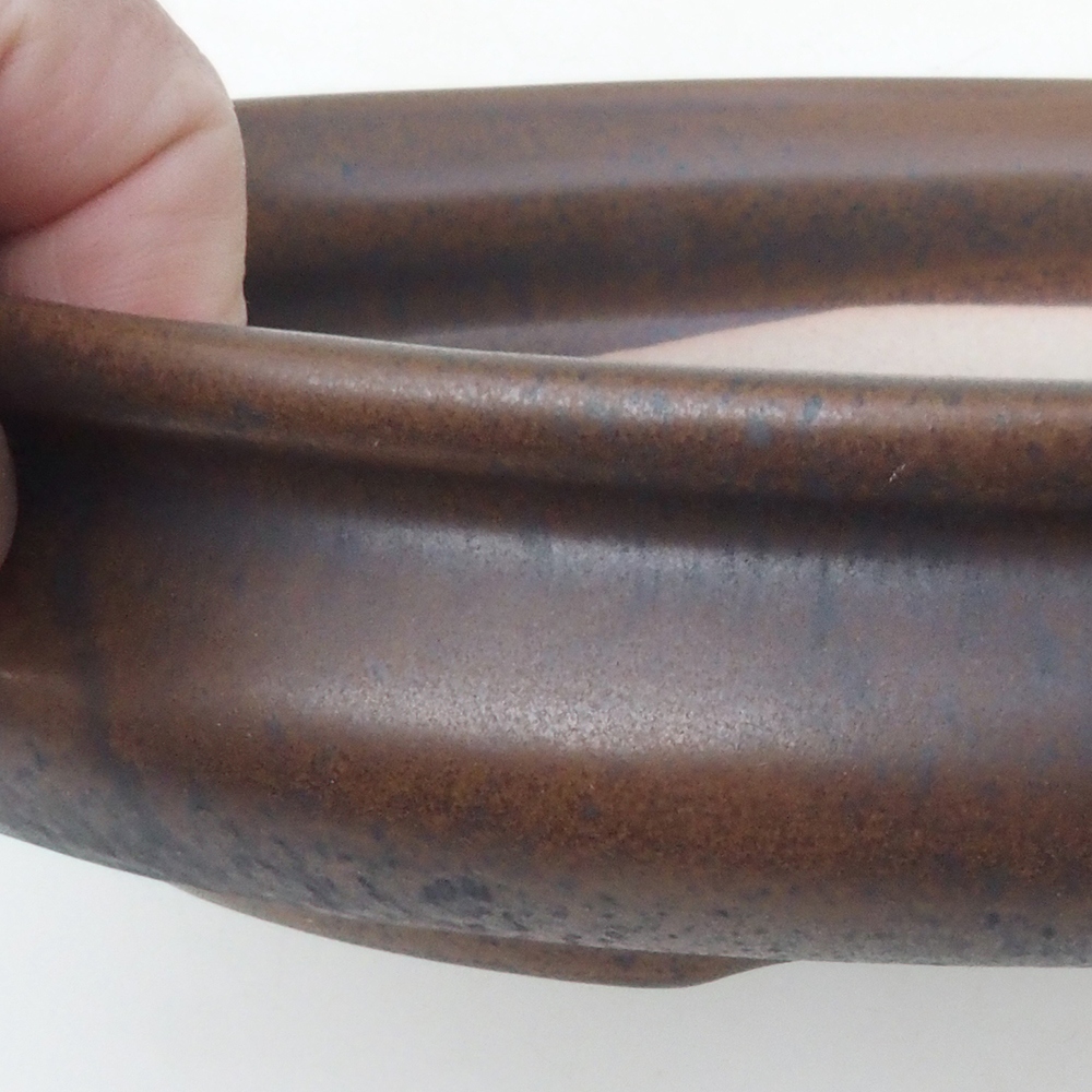 Bonsai bowl H15 - 25,5 x 17,5 x 6 cm. - brązowy