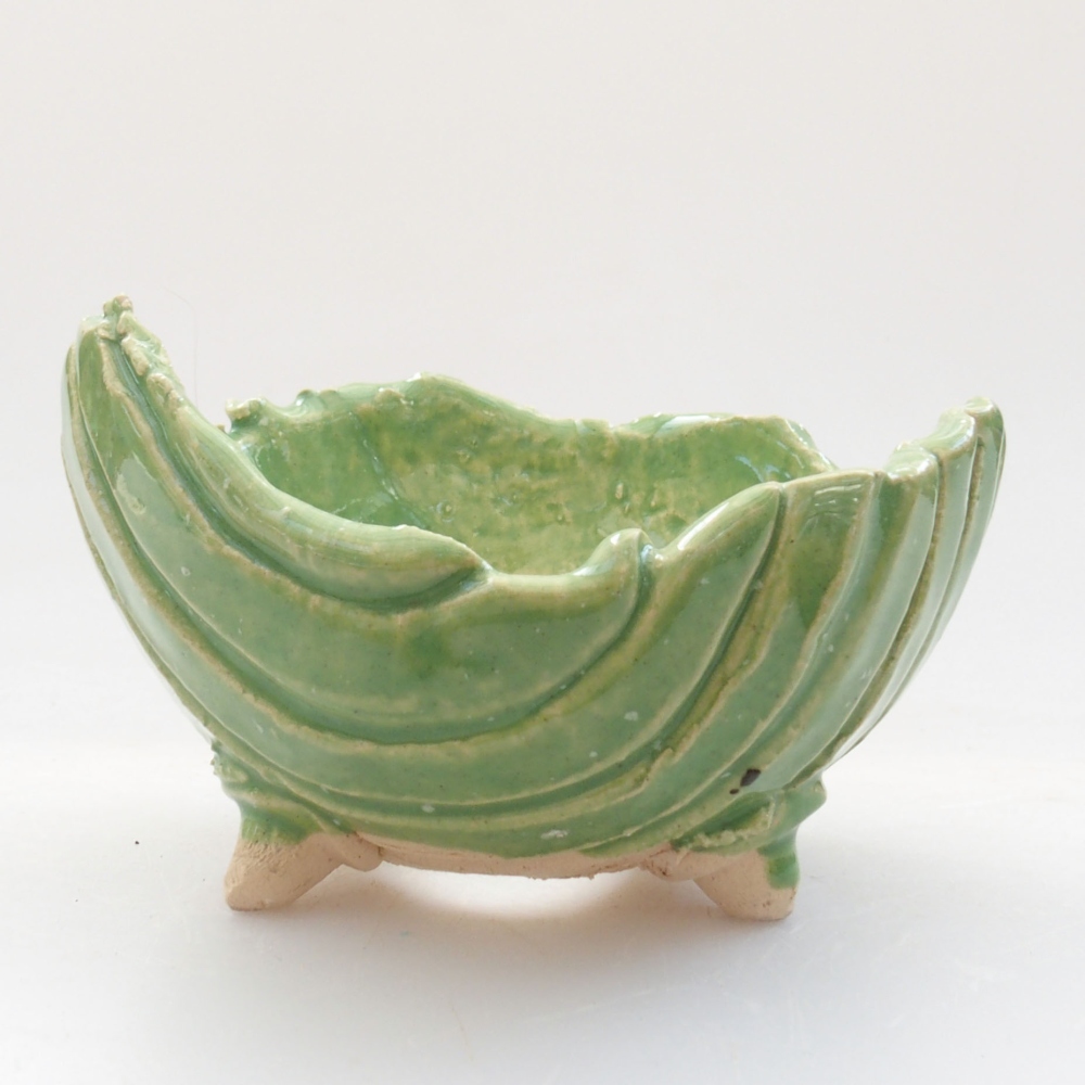 Muszla ceramiczna 7,5 x 7 x 5,5 cm, kolor zielony