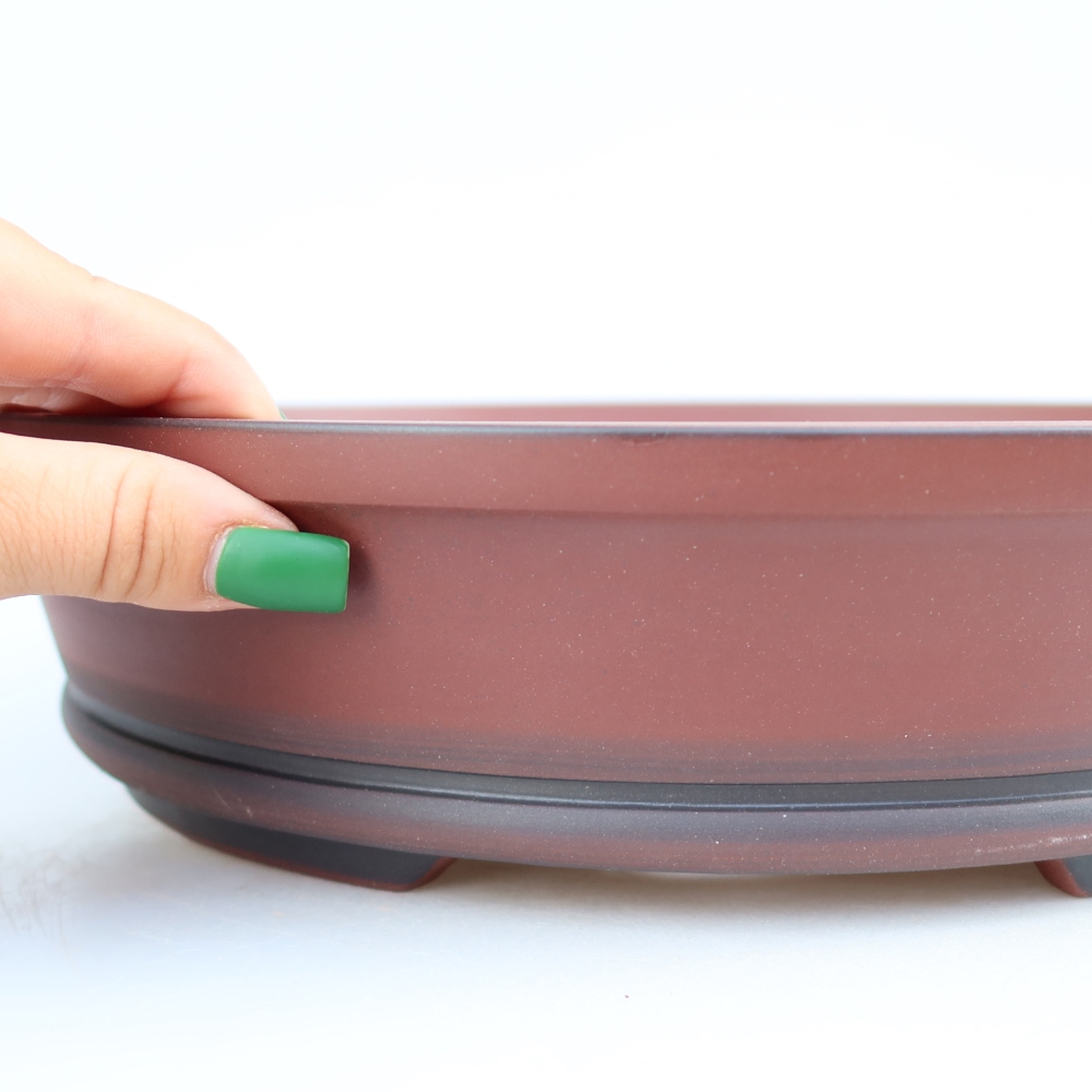 Ceramiczna miska  30,5 x 30,5 x 7 cm, kolor ceglasty