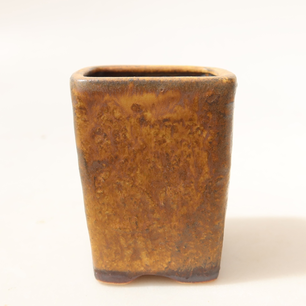 Ceramiczna miska do bonsai 5 x 5 x 6,5 cm, brązowa