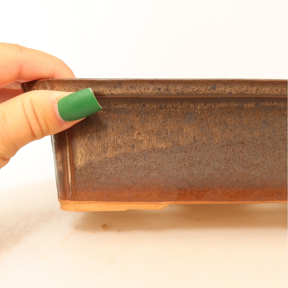 Miska ceramiczna  20 x 15,5 x 5,5 cm, kolor brązowy