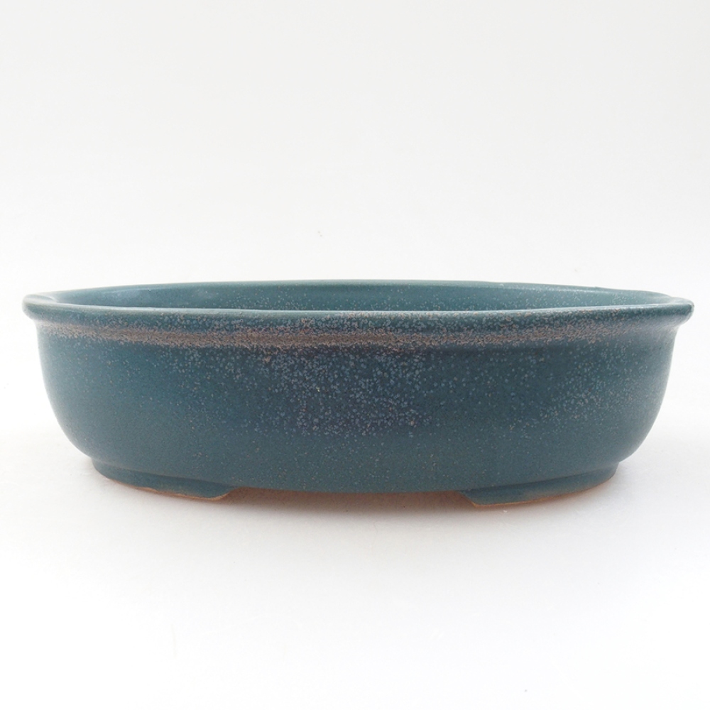 Ceramiczna miska bonsai 18,5 x 14,5 x 5 cm, kolor niebieski