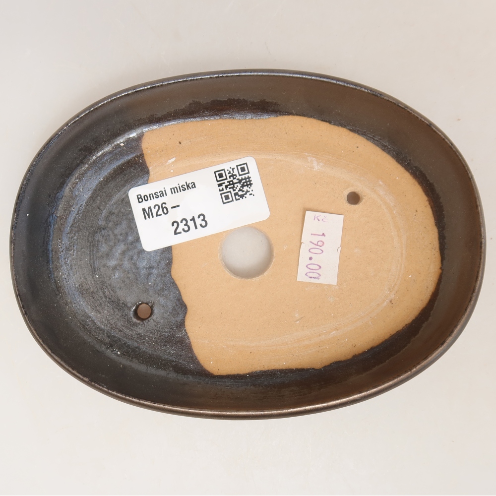 Ceramiczna miska do bonsai 13 x 9,5 x 2,5 cm, kolor metaliczny