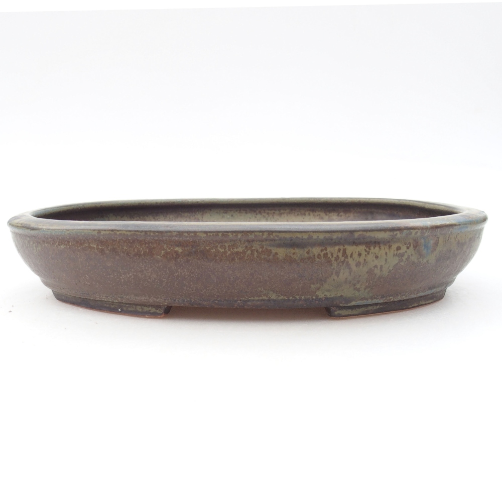 Ceramiczna miska bonsai 25 x 20 x 4 cm, kolor brązowy