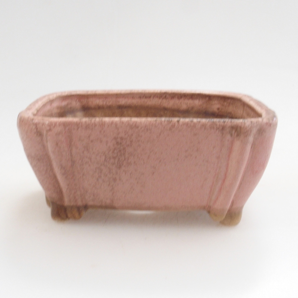 Ceramiczna miska do bonsai 10 x 8,5 x 4,5 cm, kolor różowy