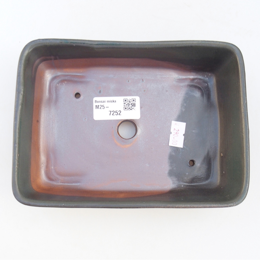 Ceramiczna miska do bonsai 18,5 x 13,5 x 3,5 cm, szara