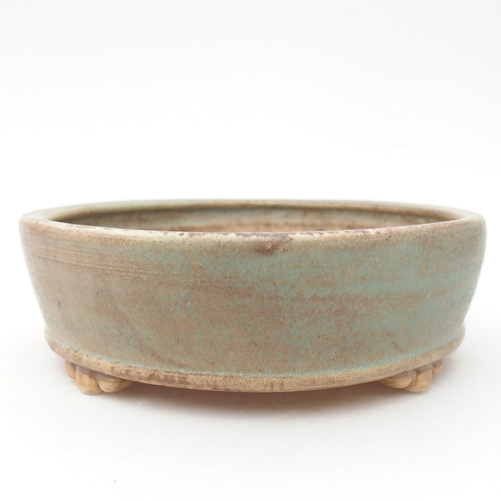 Ceramiczna miska do bonsai 15 x 15 x 5 cm, kolor zielony