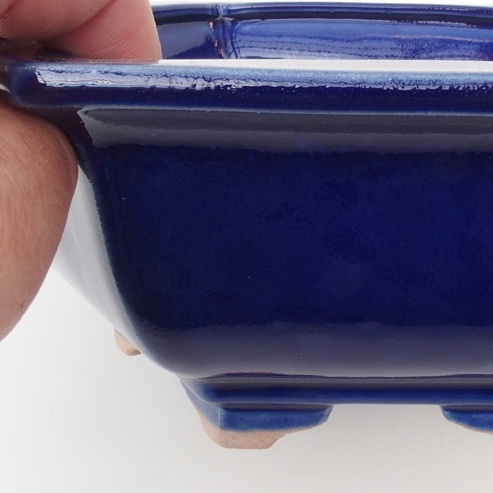 Bonsai bowl H05 - 19 x 21,5 x 7 cm. - niebieski