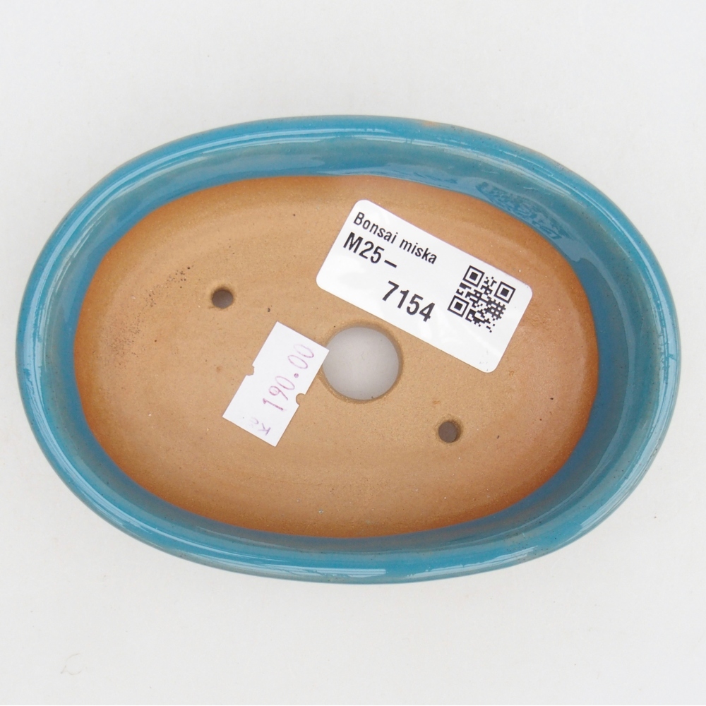 Ceramiczna miska do bonsai 12 x 8,5 x 3 cm, kolor niebieski