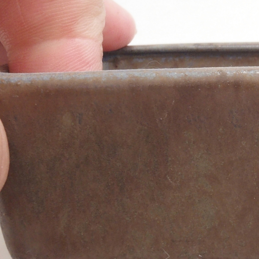 Ceramiczna miska do bonsai 9,5 x 8 x 3,5 cm, kolor brązowy