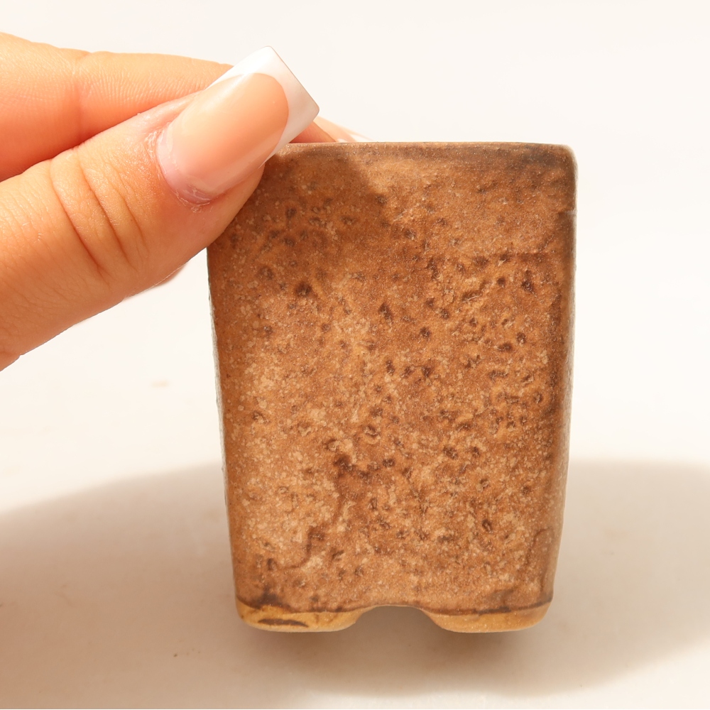 Ceramiczna miseczka do bonsai 5 x 5 x 6,5 cm, kolor różowy