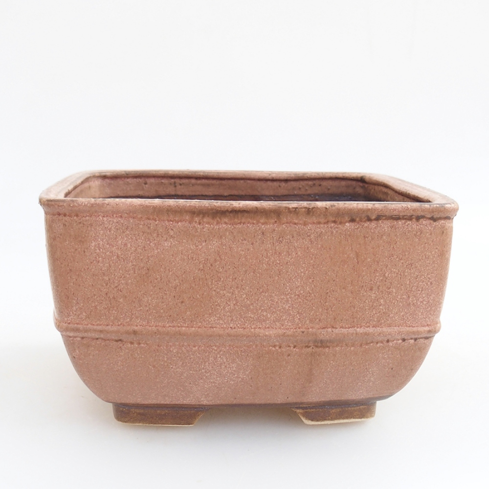 Ceramiczna miska bonsai 16 x 16 x 9 cm, kolor różowy