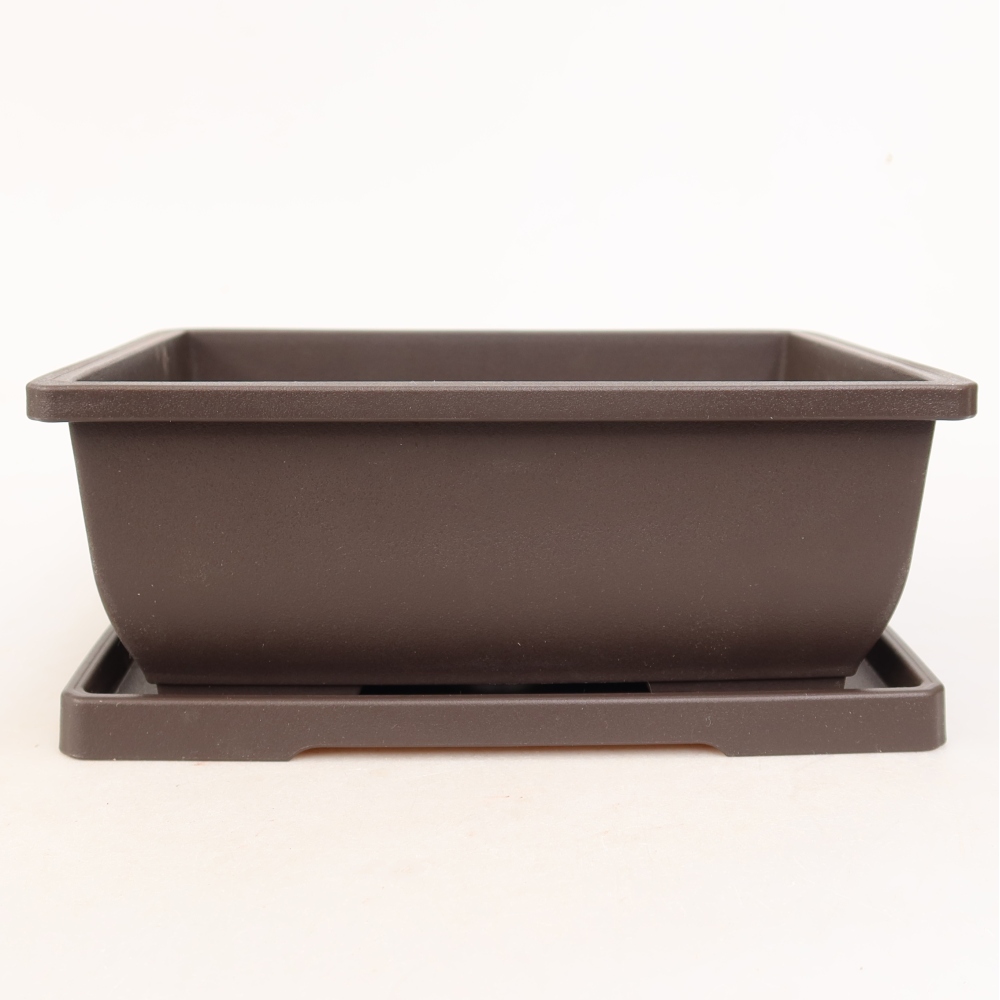 Miska do bonsai + podstawka, plastikowa MP-2 – 21,5 x 15,5 x 8 cm
